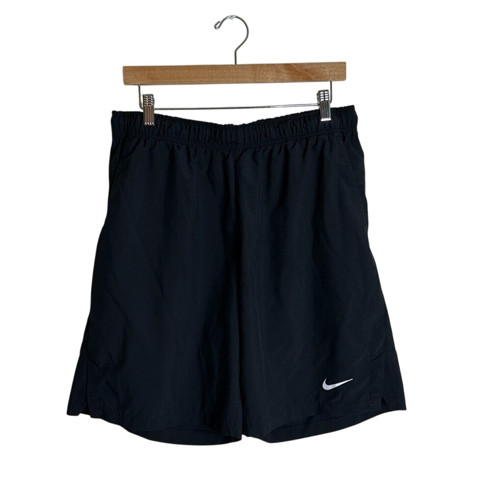 Nike Athletic Shorts Men's Dri-FIT Running Gym Workout Black Large mesh lined